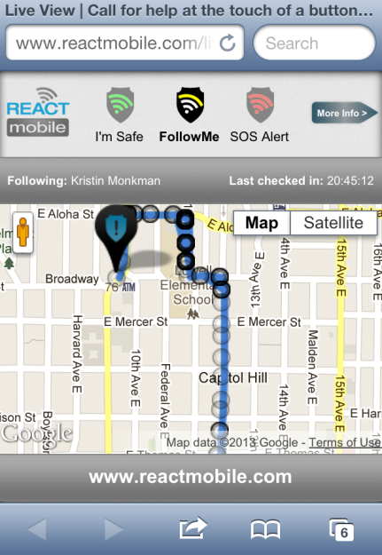 Personal Safety App Real Time Tracking