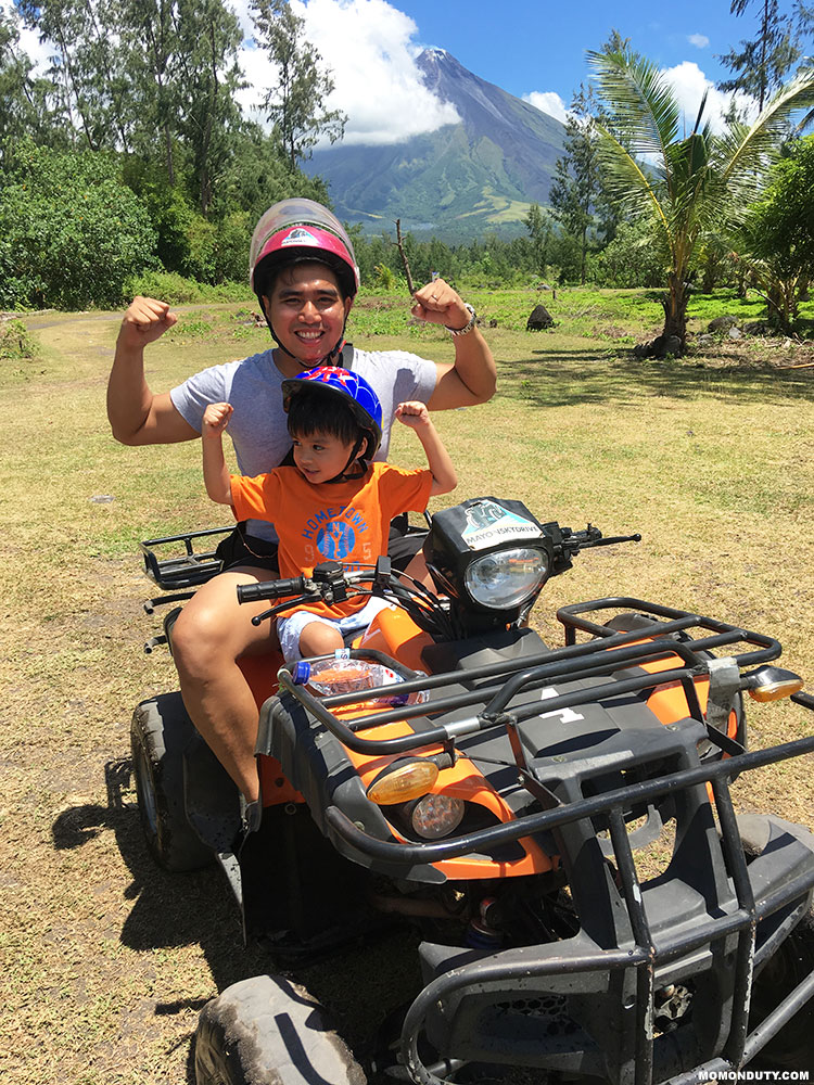 The ATV ride in Cagsawa is a must try not just for adults, but also for kids! This is your chance to teach your little ones a quick lesson on volcanoes. www.momonduty.com