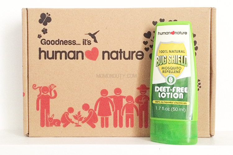 The Human Nature Bug Shield Lotion packs a powerful punch against pesky mosquitoes. | www.momonduty.com