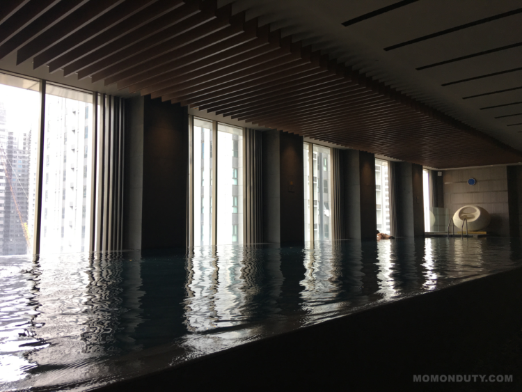 Marco Polo Ortigas indoor pool with a view | www.momonduty.com