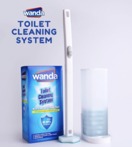 Wanda Toilet Cleaning System Set with FREE 8 Disposable Scrub Pad Refills